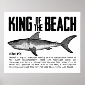 Shark Beach King met Shark Definition Poster (Voorkant)