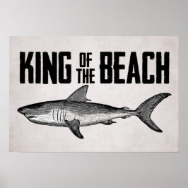 Shark Beach King Poster