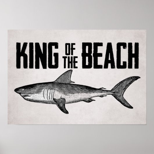 Shark Beach King Poster (Voorkant)