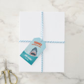 Shark bedankt labels Pool Party Bait Birthday Boy Cadeaulabel (Met Touw)
