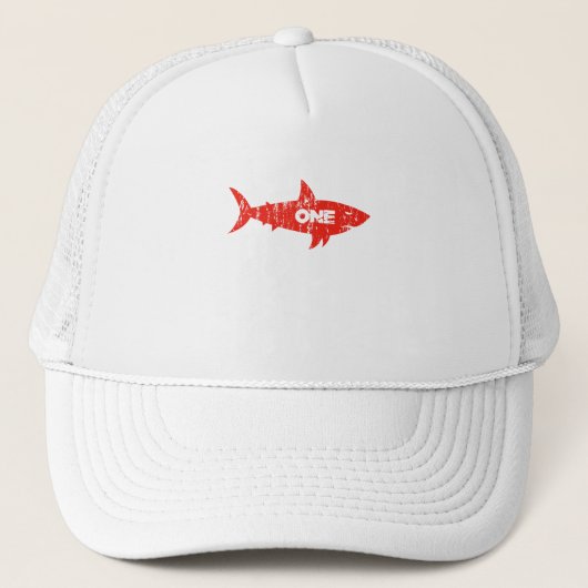SHARK BIRTHDAY 1 jaar oud 1e verjaardag Toddler Trucker Pet (Voorkant)