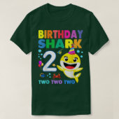 Shark Birthday 2 Years Old 2nd Birthday Matching F T-shirt (Design voorkant)