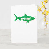 SHARK BIRTHDAY 3-jarig 3rd Birthday Boy Baby Kaart (Gele Bloem)