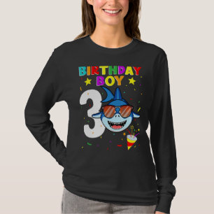 Shark Birthday 3 Years Old 3rd Birthday Boy Matchi T-shirt