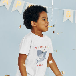 Shark Birthday Boy Kijk uit Kinder Shirts