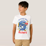 Shark Birthday Boy zesde T-shirt<br><div class="desc">Viel uw verjaardag met dit speciale T-shirt,  gepersonaliseerd ontwerp</div>