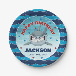 Shark Birthday Boys Paper Bord