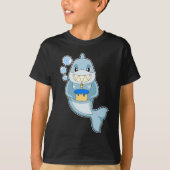 Shark Birthday Candle Cake T-shirt (Voorkant)