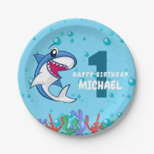 Shark Birthday First Bday Ocean Kinder