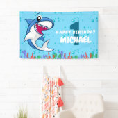 Shark Birthday First Bday Ocean Kinder Spandoek (Insitu)