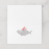 Shark Birthday Folded Place Card Plaatskaartje (Buitenkant ongevouwen)