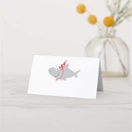 Shark Birthday Folded Place Card Plaatskaartje