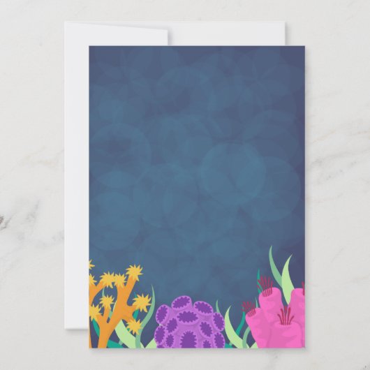 Shark Birthday Invitation Kaart (Achterkant)