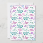 Shark Birthday Invitation Kaart (Achterkant)