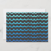 Shark Birthday Invitation Shark Pool Party Kaart (Achterkant)
