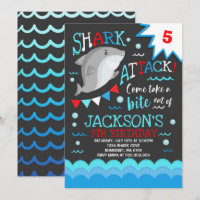Shark Birthday Invitation Shark Pool Party