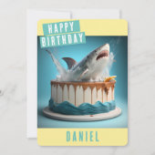 Shark Birthday-kaart Feestdagenkaart (Voorkant)