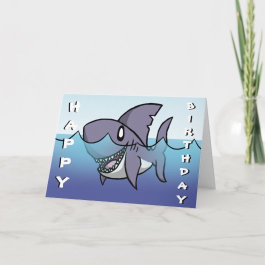 Shark Birthday-kaart Kaart (Voorkant)