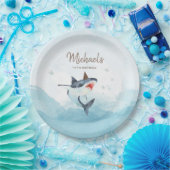 Shark Birthday Paper Bord (Feest)