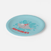 Shark Birthday Papieren Bordje (Gekanteld)