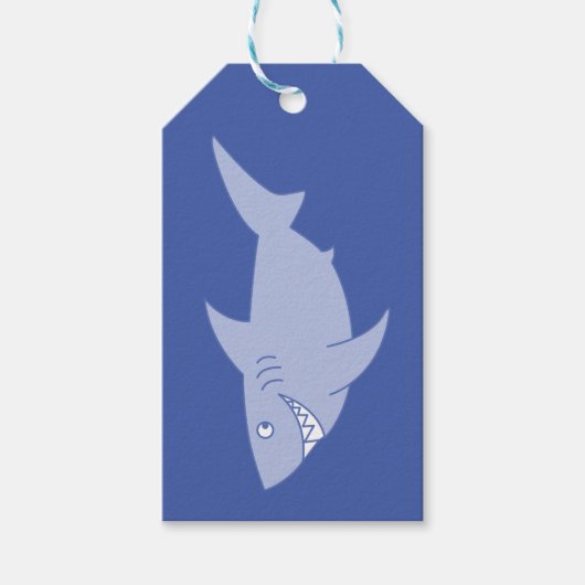 Shark Birthday Party Cadeaulabel (Voorkant)
