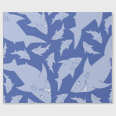 Shark Birthday Party Cadeaupapier (Vlak)
