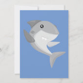 Shark Birthday Party Invitation for Boys Jaw-some Kaart (Achterkant)