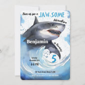 Shark Birthday Party Kaart (Voorkant)