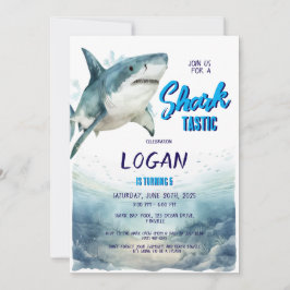 Shark Birthday Party Kaart
