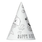 Shark Birthday Party - Kleur uw eigen Pet Feesthoedjes (Links)