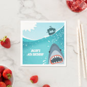 Shark Birthday Pool party boy Ocean Under the Zee Servet (Insitu)