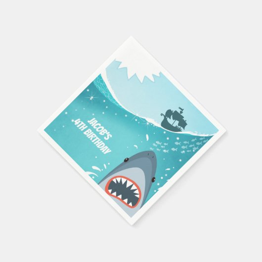Shark Birthday Pool party boy Ocean Under the Zee Servet (Hoek)