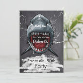 Shark Birthday Shark Attack, Bedankkaart (Staand voorkant)