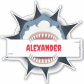 Shark Bite - Aangepast Sticker (Voorkant)