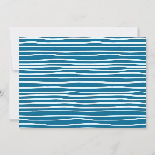 Shark Bite Any Age Birthday Foto Bedankkaart (Achterkant)