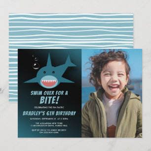 Shark Bite Any Age Birthday Foto Kaart