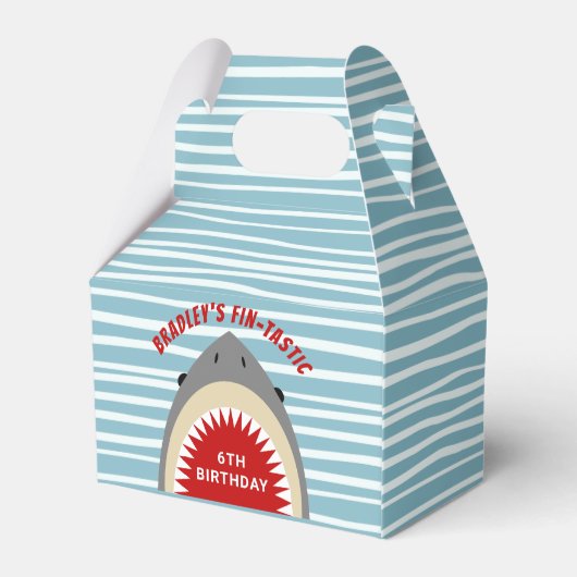 Shark Bite Any Age Birthday Party Favor Box Bedankdoosjes (Achterkant)