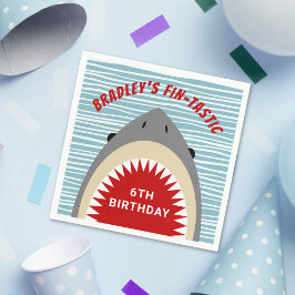 Shark Bite Any Age Birthday Party Napkins Servet