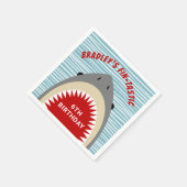 Shark Bite Any Age Birthday Party Napkins Servet (Hoek)