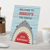 Shark Bite Any Age Birthday Party Welkom Reclamebord Met Voetstuk (Insitu)