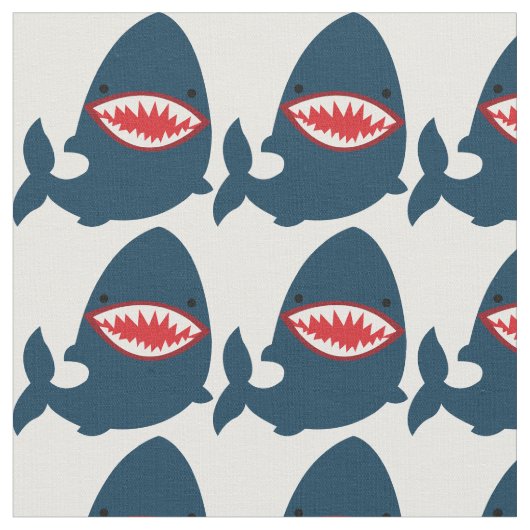 Shark Bite Fabric Stof (Close Up)