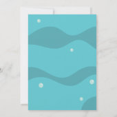 Shark Bite First Birthday Invitation Kaart (Achterkant)