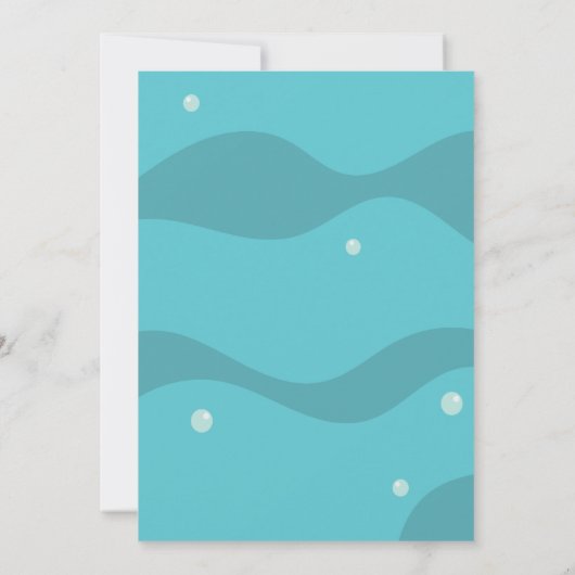 Shark Bite First Birthday Invitation Kaart (Achterkant)