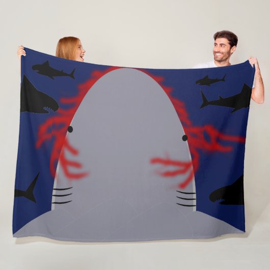 Shark Bite Fleece Deken (In situ)