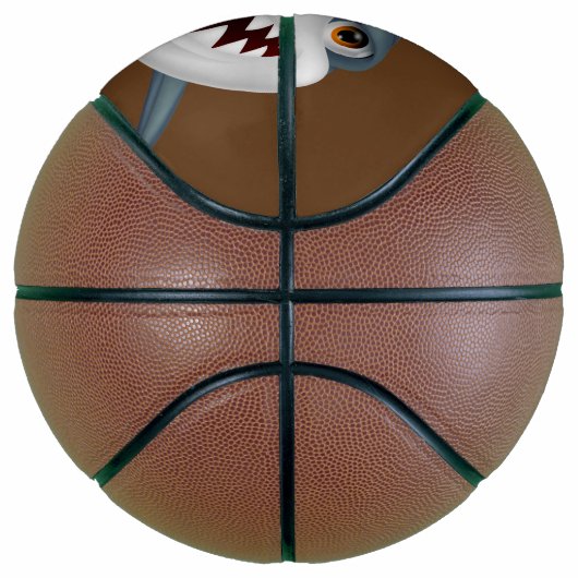 Shark Bite personaliseren op bruine achtergrond Basketbal (Rechts)