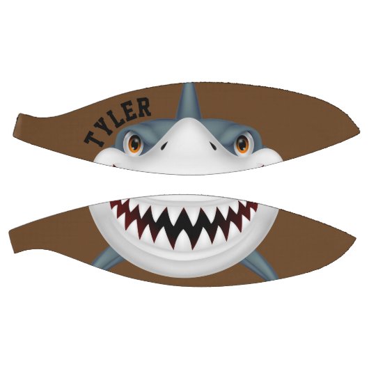 Shark Bite personaliseren op bruine achtergrond Basketbal (Panelen)