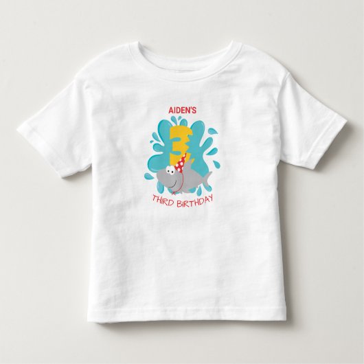 Shark Bite Second Birthday T-Shirt (Voorkant)