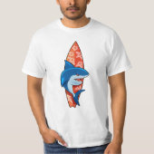 Shark Bite surf mandala T shirt (Voorkant)