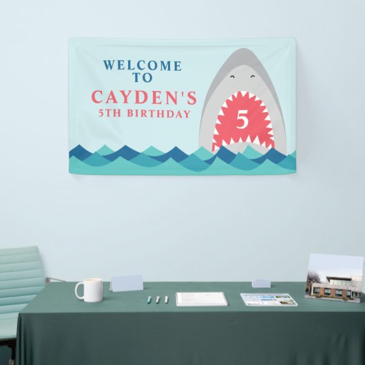 Shark Bite-verjaardagsfeest Spandoek (Beurs)