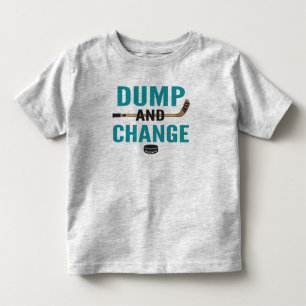 Shark Blauwgroen Blue Dump en Change Hockey Kinder Shirts